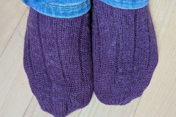 selbstgestrickte Socken